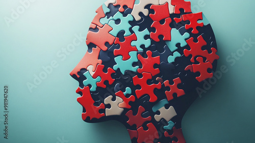 image features silhouette of head filled with colorful puzzle pieces, symbolizing complexity of consumer thoughts and emotions. This artistic representation evokes curiosity and introspection