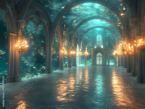 Whispers of the Sea: An Ethereal Ballroom Immersed in Enchantment