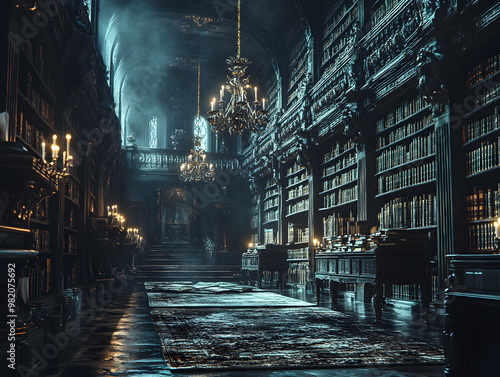 An Immortals Gothic Sanctum: A Shadowy Haven of Dark Academia