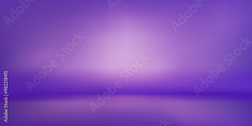 Empty purple solid studio gradient bg with spotlight in the center. Bright violet wall and floor. Interior mockup for product display. Simple stage background. Vector illustration