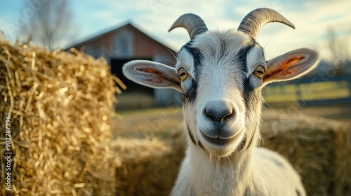 Smiling Goat Portrait