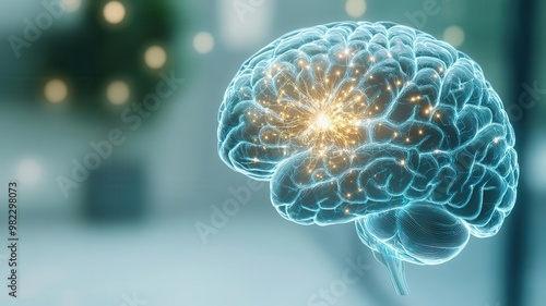 Visualization of brain tissue death due to ischemic stroke, detailed and accurate