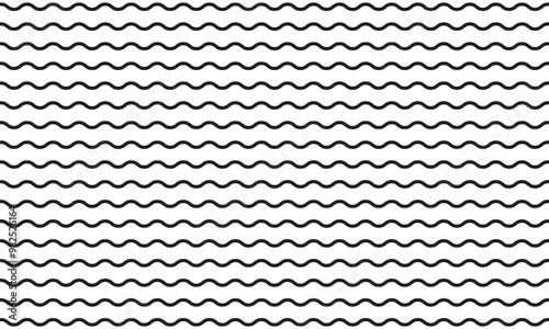 Wave lines pattern background seamless vector as zigzag stroke texture , undulate squiggle simple backdrop stripes element repeated image clip art. vector illustration. EPS 10