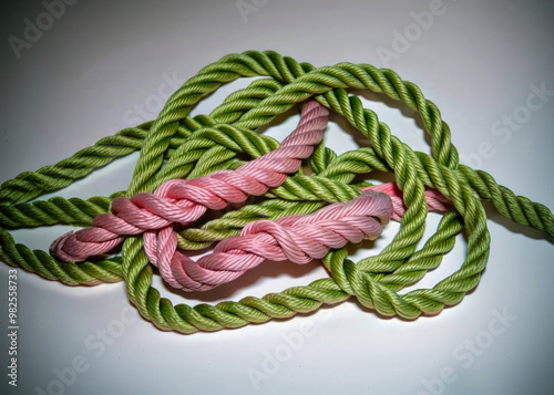 green and red beans on a white background