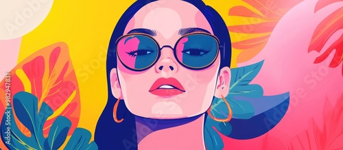 Comic Style Pop Art Illustration With Bright Color Palette