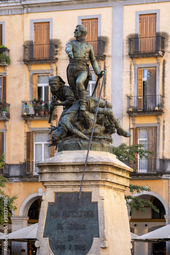 The monument to the defenders of Gerona in 1808 and 1809, Antoni Parera, 1894, Girona, Catalonia, Spain