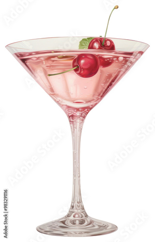 PNG Cocktail martini drink fruit.