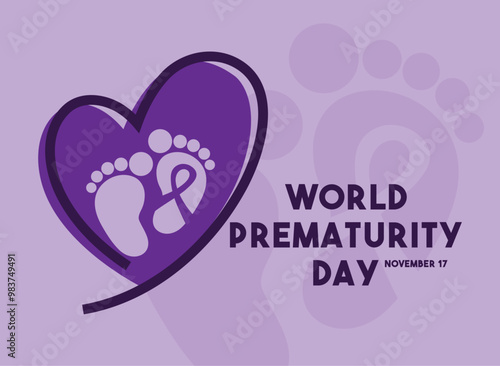 Vector Illustration of World Prematurity Day. November 17. Flat design vector. Poster, banner, card, background.