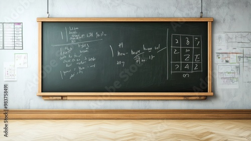 PNG Blackboard with maths equation text intelligence architecture. transparent background