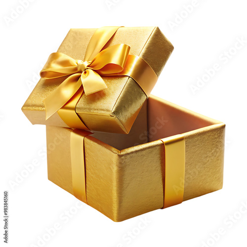 Golden velvet gift jewelry box