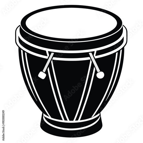 Timpani Vector Illustration - Musical Instrument Art