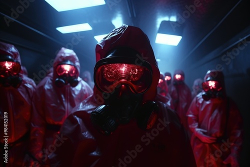 figures in white hazmat suits from V for Vendetta