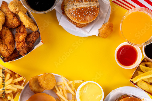 Fast food delivery menu background