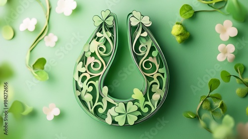 Celebrate St. Patrick's Day with this lucky horseshoe card! Its 3D design brings a touch of Irish charm to your greetings. May the luck of the Irish be with you all year long! 