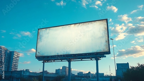 Large Blank billboard for outdoor advertisement with copy space : Generative AI