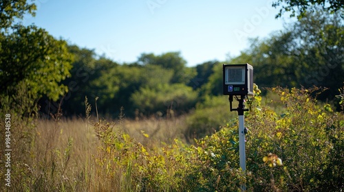 An image depicting bioacoustic monitoring, with technology used to study and record animal sounds in the wild.