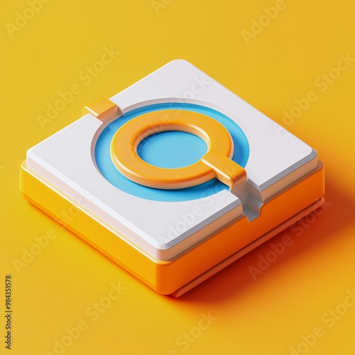 3D Execution Icon: Implementing Strategic Plans Logo Illustration