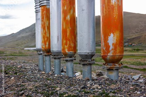 permafrost under the road cooling system rod