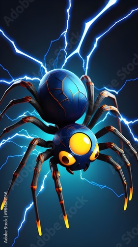 3d render of a spider