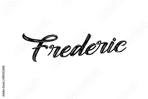 The name “Frederic” written in a stylized colorful retro font