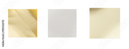 set of paper sheets isolated on white background.