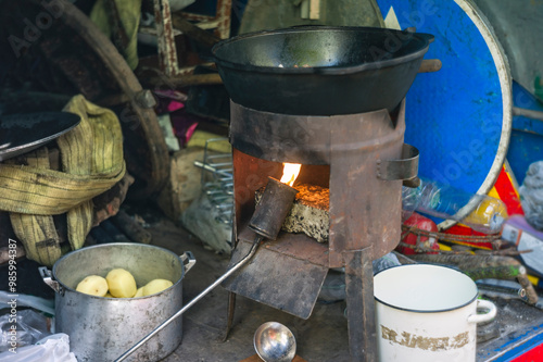 cooking in messy conditions