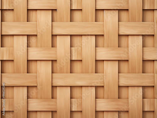 Mind blowing A closeup photo of a rectangular wicker basket made of brown hardwood.