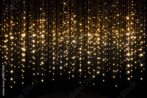 A mesmerizing cascade of twinkling string lights, creating a magical and enchanting atmosphere