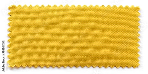 Yellow fabric swatch samples isolated on white background, perfect for design projects or fashion inspiration