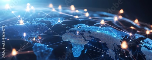 Global network connections and data transmission