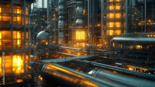 Industrial Complex, A Futuristic Cityscape