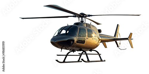 helicopter in flight Large military helicopter in flight, isolated on a white background. The helicopter has a rugged 