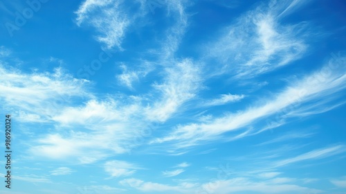 A clear blue sky with a gentle breeze, resembling the sky carefree nature