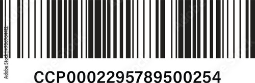 Bar code on transparent background. 