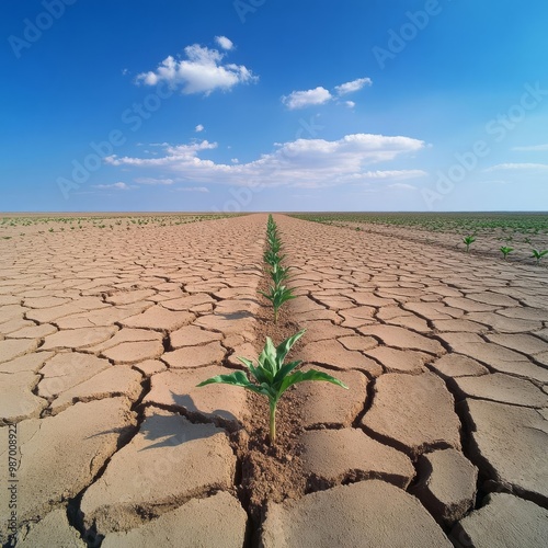 Fertile topsoil turning to desertification, highlighting the importance of soil conservation