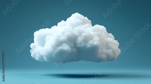 a realistic cloud on blue limbo background , Generative AI 