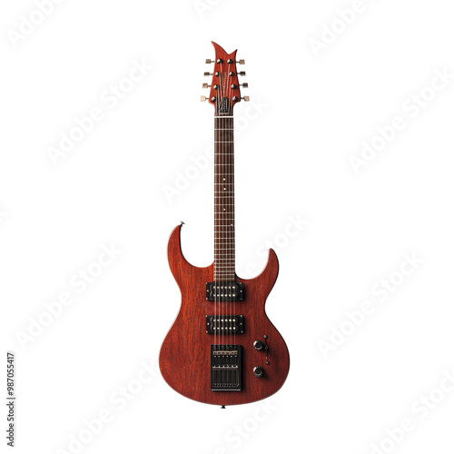 Red Electric Guitar Isolated