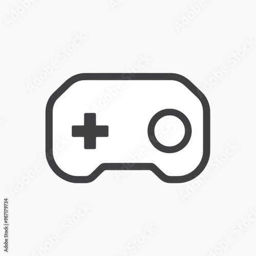 Minimalist game controller icon design