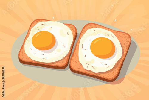 Tasty breakfast egg toast