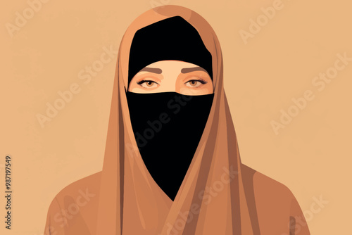 Woman in traditional Islamic attire