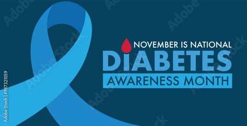 National Diabetes Awareness Month design concept . Observed in November .a time to bring attention to diabetes.