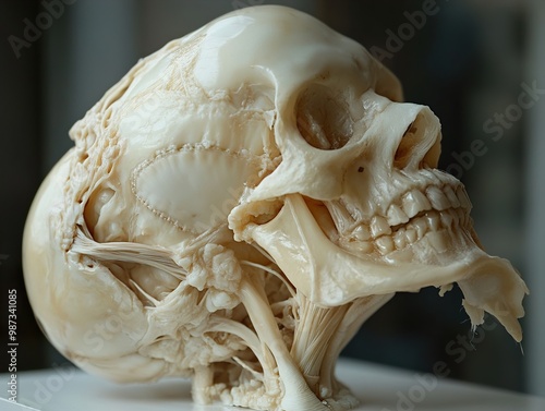 Human Skull Anatomy - Detailed View of Bones and Features