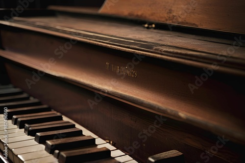 A dramatic image of a grand piano illuminated by a single spotlight in an otherwise dark room, Generative AI