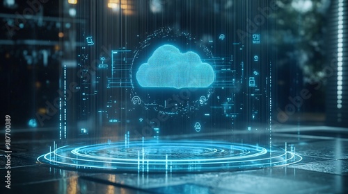 Futuristic AI-Powered Weather Prediction System with Holographic Displays for Precision Forecasting