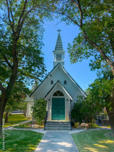 This is the chapel for Christ Episcopal Church & it was built in 1902 in Cody, Wyoming. It was also known as the Poker church as it was built from the winnings of a poker game. 