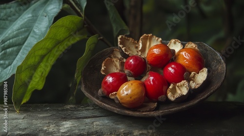 guarana seeds tree close up photo