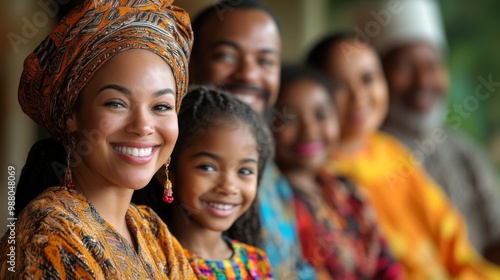 A family reunion featuring generations from various cultural backgrounds