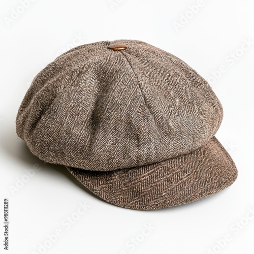 Stylish tweed newsboy cap