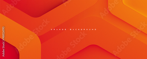 Orange abstract background layers lines texture design vector