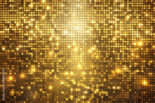 Abstract golden glitter background with bright sparkles